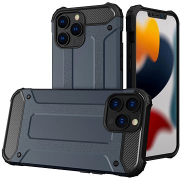 

Hybrid Armor plastový kryt na iPhone 13 Pro Max, modrý