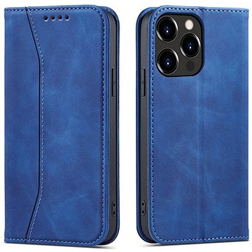 

Magnet Fancy knížkové kožené pouzdro na iPhone 13 Pro, modré