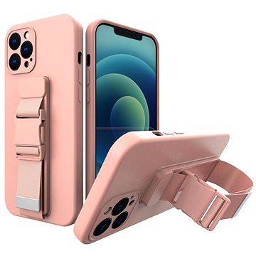 

Rope silikonový kryt na Samsung Galaxy A12, růžový