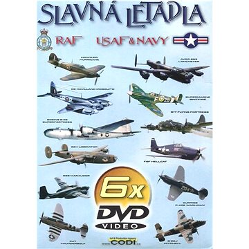 

Slavná letadla RAF, USAF - NAVY (6 DVD)