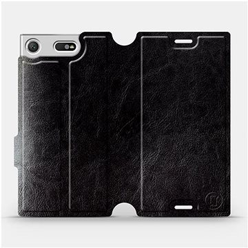 

Flip pouzdro na mobil Sony Xperia XZ1 Compact v provedení Black&Orange s oranžovým vnitřkem