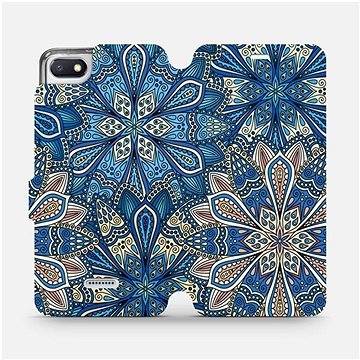 

Flipové pouzdro na mobil Xiaomi Redmi 6A - V108P Modré mandala květy