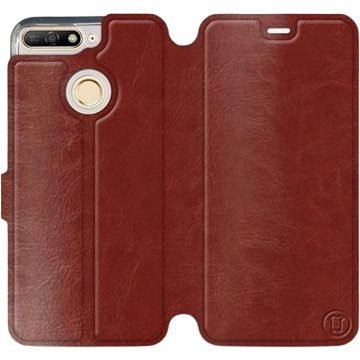 

Flipové pouzdro na mobil Honor 7A v provedení Brown&Gray s šedým vnitřkem