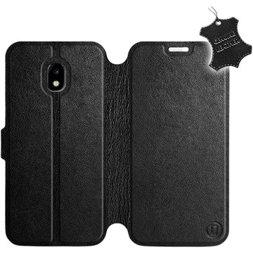 

Flip pouzdro na mobil Samsung Galaxy J3 2017 - Černé - kožené - Black Leather