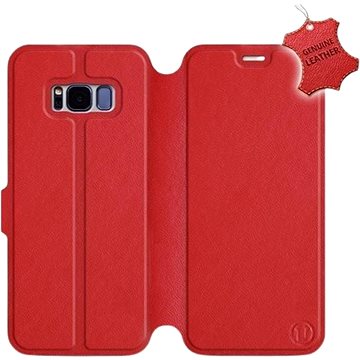 

Flip pouzdro na mobil Samsung Galaxy S8 - Červené - kožené - Red Leather
