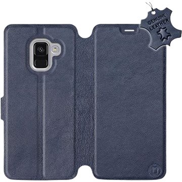 

Flip pouzdro na mobil Samsung Galaxy A8 2018 - Modré - kožené - Blue Leather