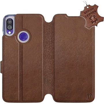 

Flip pouzdro na mobil Xiaomi Redmi Note 7 - Hnědé - kožené - Brown Leather