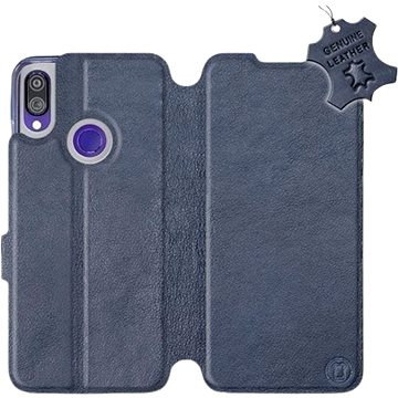 

Flip pouzdro na mobil Xiaomi Redmi Note 7 - Modré - kožené - Blue Leather