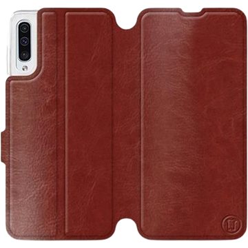 

Flipové pouzdro na mobil Samsung Galaxy A50 v provedení Brown&Gray s šedým vnitřkem