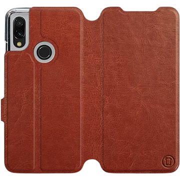

Flipové pouzdro na mobil Xiaomi Redmi 7 v provedení Brown&Gray s šedým vnitřkem