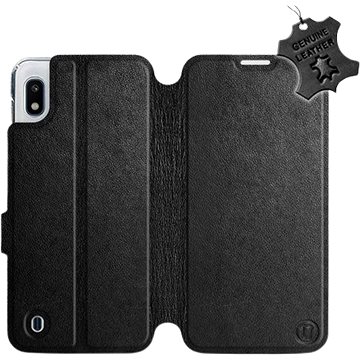 

Flip pouzdro na mobil Samsung Galaxy A10 - Černé - kožené - Black Leather