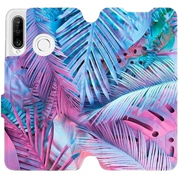 

Flipové pouzdro na mobil Huawei P30 Lite - MG10S Fialové a modré listy