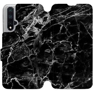 

Flipové pouzdro na mobil Honor 20 - V056P Černý mramor