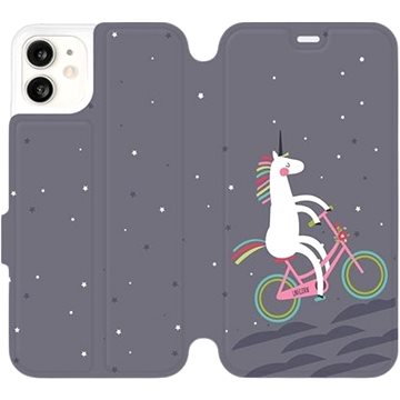 

Flipové pouzdro na mobil Apple iPhone 11 - V024P Jednorožec na kole
