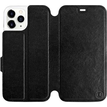 

Flipové pouzdro na mobil Apple iPhone 11 Pro v provedení Black&Gray s šedým vnitřkem