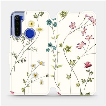 

Flipové pouzdro na mobil Xiaomi Redmi Note 8T - MD03S Tenké rostlinky s květy