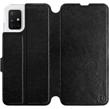 

Flipové pouzdro na mobil Samsung Galaxy A51 v provedení Black&Gray s šedým vnitřkem