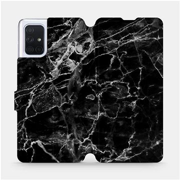 

Flipové pouzdro na mobil Samsung Galaxy A71 - V056P Černý mramor