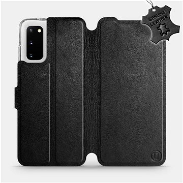 

Flip pouzdro na mobil Samsung Galaxy S20 - Černé - kožené - Black Leather