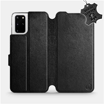

Flip pouzdro na mobil Samsung Galaxy S20 Plus - Černé - kožené - Black Leather
