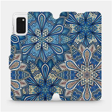 

Flipové pouzdro na mobil Samsung Galaxy A41 - V108P Modré mandala květy