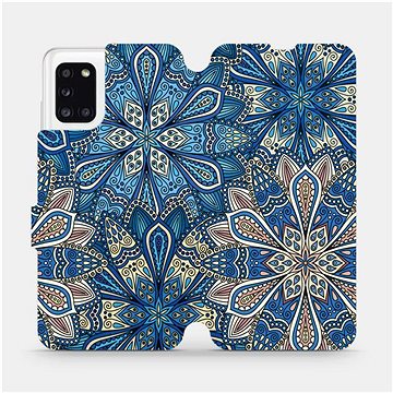 

Flipové pouzdro na mobil Samsung Galaxy A31 - V108P Modré mandala květy