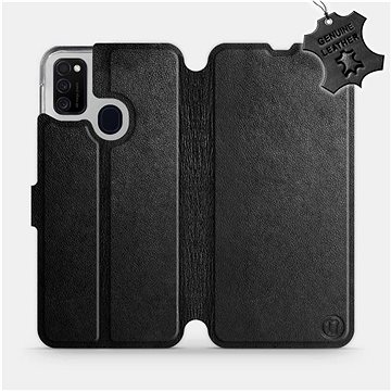 

Flip pouzdro na mobil Samsung Galaxy M21 - Černé - kožené - Black Leather