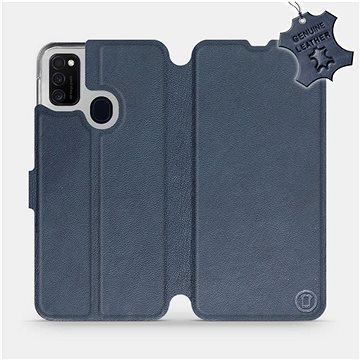 

Flip pouzdro na mobil Samsung Galaxy M21 - Modré - kožené - Blue Leather
