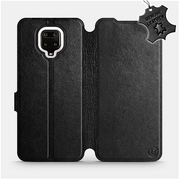

Flip pouzdro na mobil Xiaomi Redmi Note 9 Pro - Černé - kožené - Black Leather