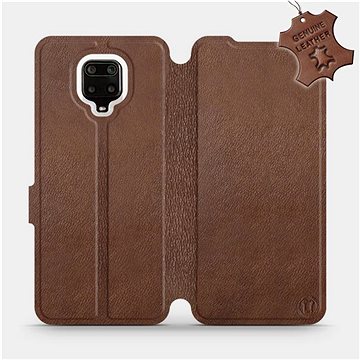 

Flip pouzdro na mobil Xiaomi Redmi Note 9 Pro - Hnědé - kožené - Brown Leather