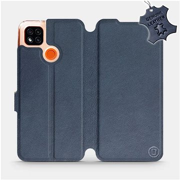 

Flipové pouzdro na mobil Xiaomi Redmi 9C - Modré - kožené - Blue Leather