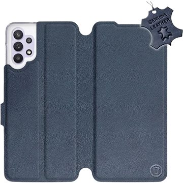 

Kožené flip pouzdro Samsung Galaxy A32 5G - Modré - Blue Leather
