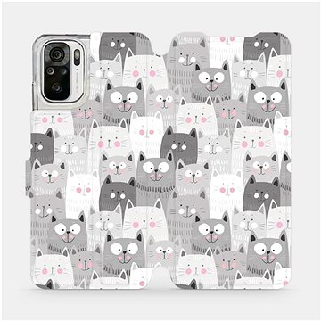 

Flipové pouzdro na mobil Xiaomi Redmi Note 10S - M099P Kočičky
