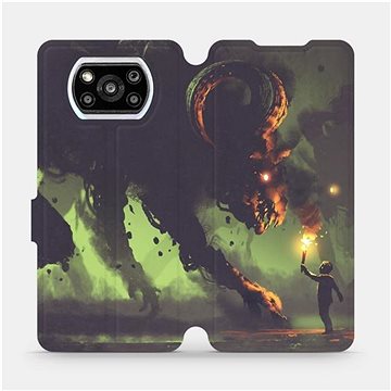 

Flipové pouzdro na mobil Xiaomi Poco X3 Pro - VA08P Příšera a kluk s pochodní