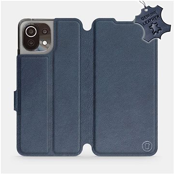 

Kožené flip pouzdro na mobil Xiaomi Mi 11 Lite LTE / 5G - Modré - Blue Leather