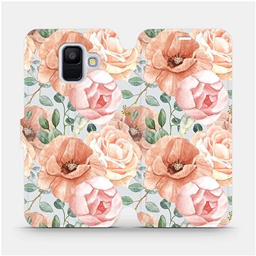 

Flip pouzdro na mobil Samsung Galaxy A6 2018 - MP02S Pastelové květy