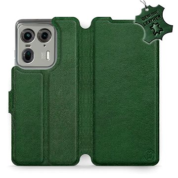 

Kožené Mobiwear flip knížkové pro Motorola EDGE 50 Ultra - Zelené - L_GRS