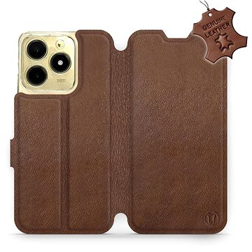 

Kožené Mobiwear flip knížkové pro Realme C61 - Hnědé - L_BRS
