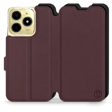 

Mobiwear Soft Touch flip knížkové pro Realme C61 - Bordové & Černé