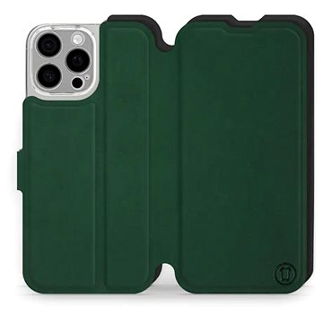 

Mobiwear Soft Touch flip knížkové pro Apple iPhone 16 Pro Max - Zelené & Černé