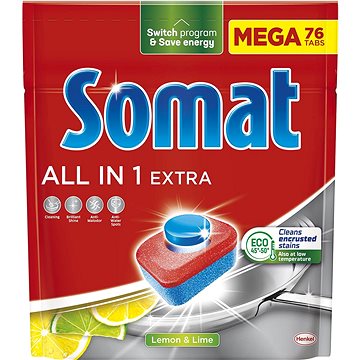 Somat All in 1 Extra tablety do myčky 76 ks - Tablety do myčky