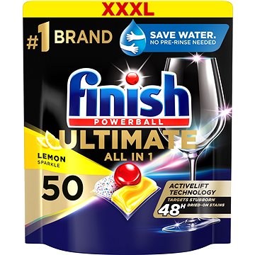 FINISH Quantum Ultimate Lemon Sparkle 50 ks - Tablety do myčky