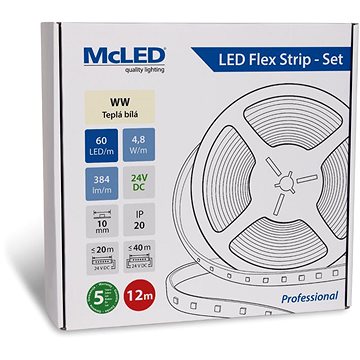 

McLED Set LED pásek 12m, WW, 4,8W/m