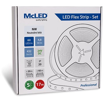 

McLED Set LED pásek 17m, NW, 4,8W/m