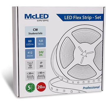 

McLED Set LED pásek 20m, CW, 4,8W/m