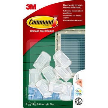 

3M Command™ Outdoor Light klipy, 17017CLR