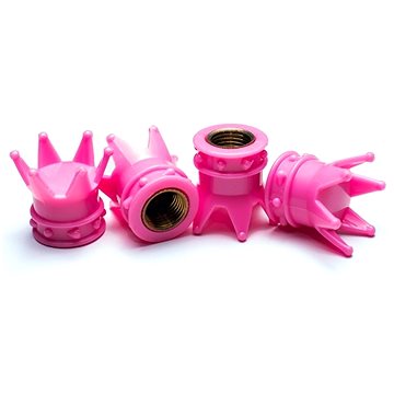 

Čepičky ventilků růžové korunky, 4ks