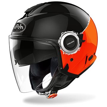 AIROH HELIOS FLUO černá/oranžová XS - Helma na motorku