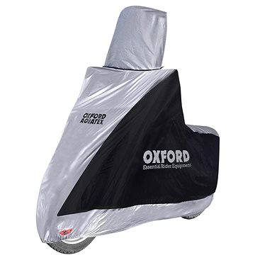 

OXFORD plachta na motorku Aquatex Highscreen Scooter provedení pro vysoké plexi, (černá/stříbrná, un