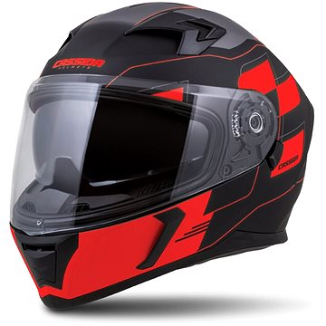 CASSIDA Integral 3.0 RoxoR,  (černá matná/červená fluo/šedá, vel. XS) - Helma na motorku